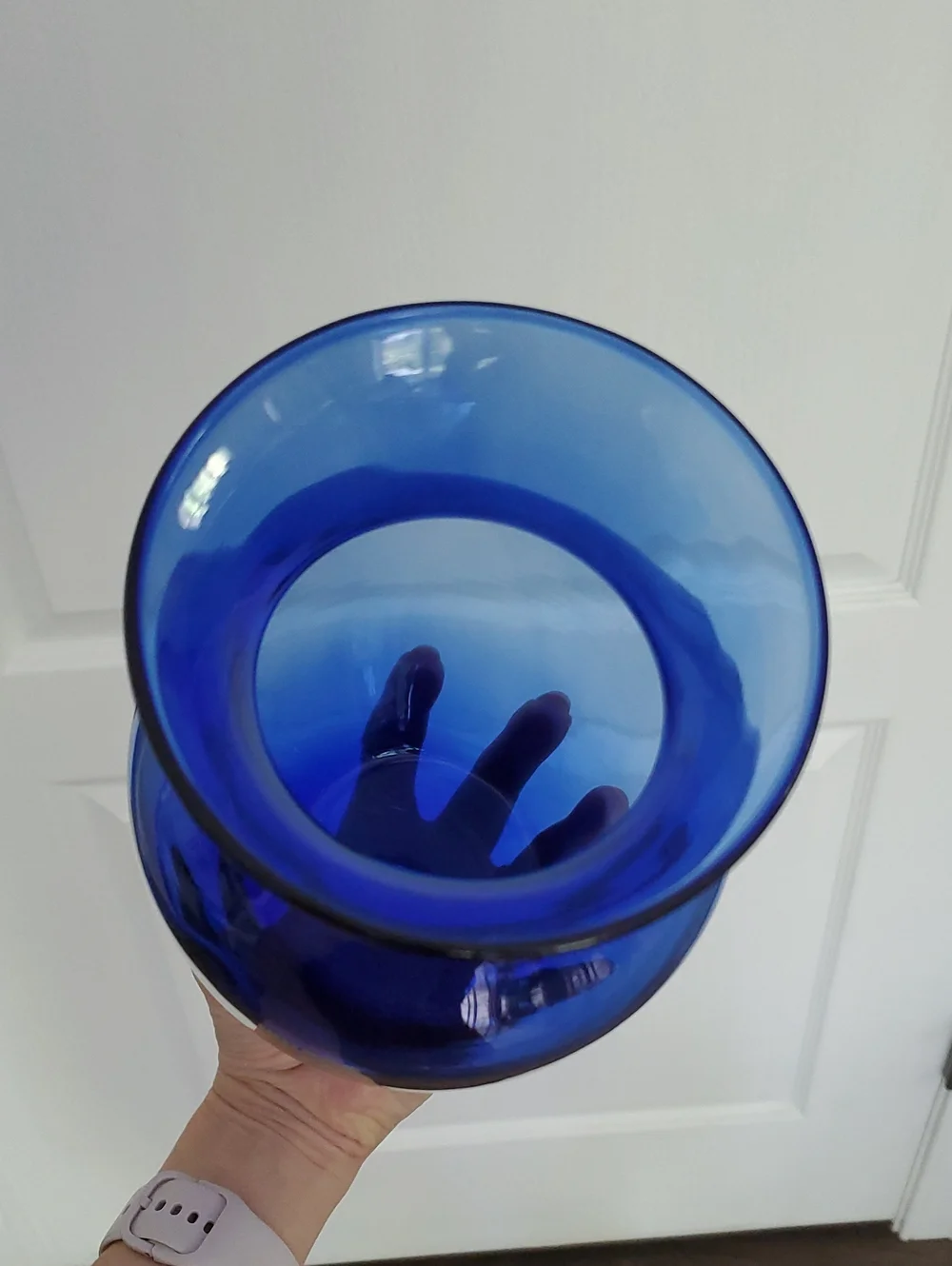 Cobalt Blue Glass Vase - Brand Unknown
